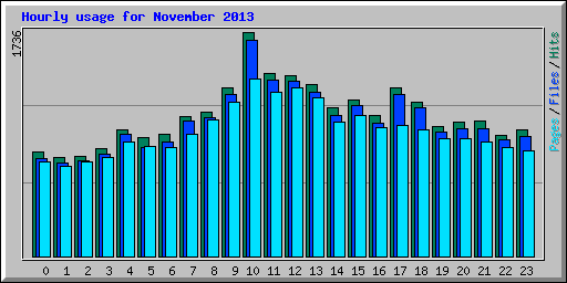 Hourly usage for November 2013