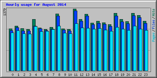 Hourly usage for August 2014