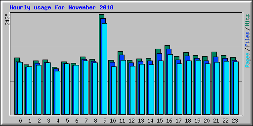 Hourly usage for November 2018