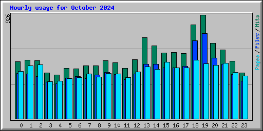 Hourly usage for October 2024