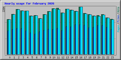 Hourly usage for February 2026