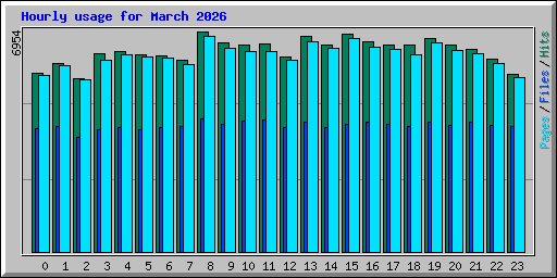 Hourly usage for March 2026