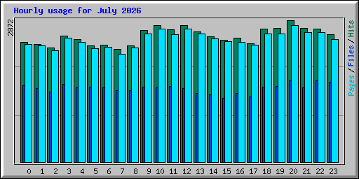 Hourly usage for July 2026